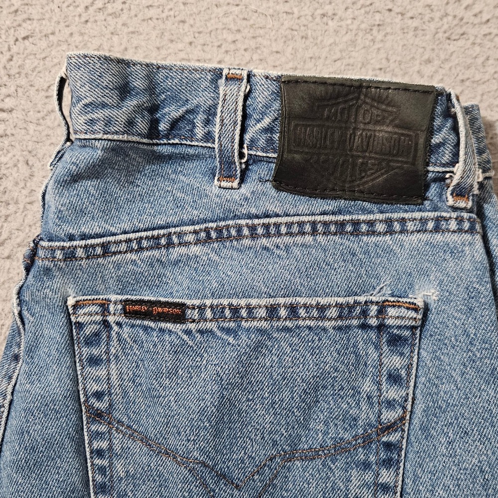 Harley Davidson Jeans Mens 38 Blue Denim‎ Straight Leg Motorcycle 38x30 - Picture 4 of 8